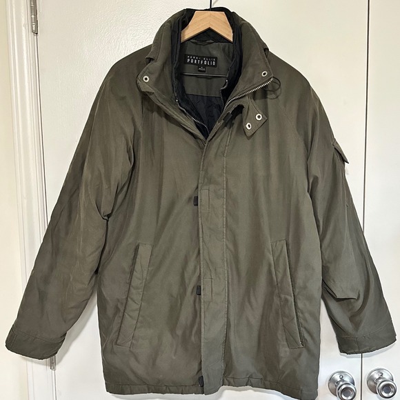 Perry Ellis Portfolio Other - PERRY‎ ELLIS | Men's Portfolio Olive Green Winter Parka Puffer Jacket, Size S